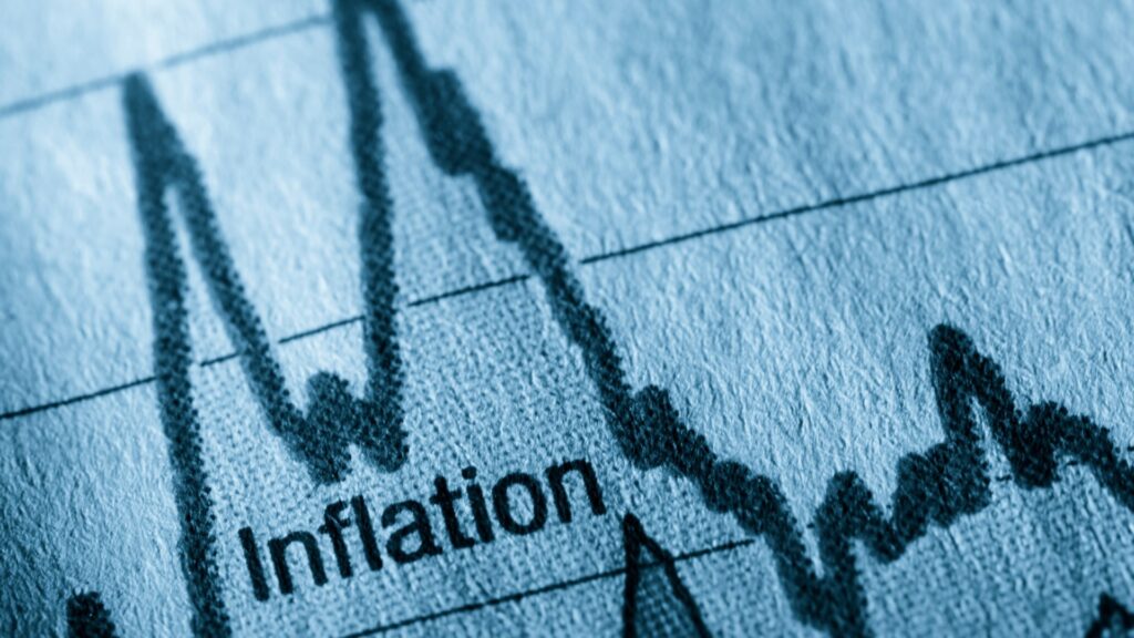 A graphic illustrating the rising inflation rates in the USA, showcasing economic trends and statistics over time.