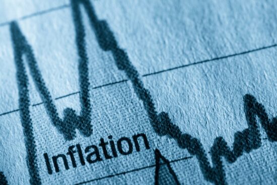 A graphic illustrating the rising inflation rates in the USA, showcasing economic trends and statistics over time.