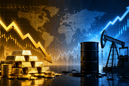Gold Prices Fall While Oil Rises
